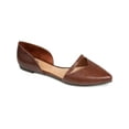thumbnail image 1 of Journee Collection Women's Brown D'orsay Silhouette Cushioned Braely Pointed Toe Slip On Flats 9 M, 1 of 5