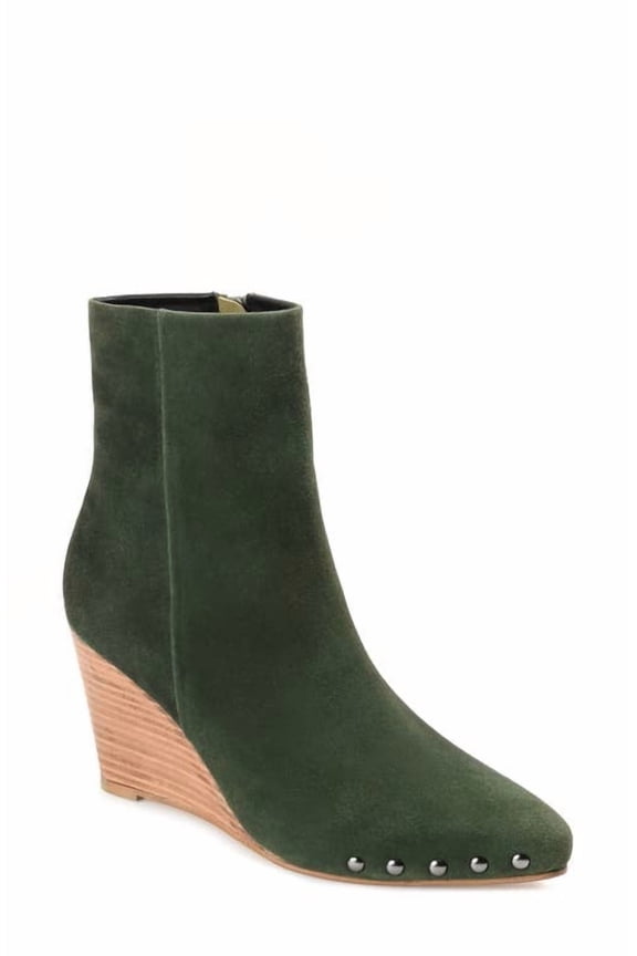 Collection Women's Reeya Wedge Heel Ankle Booties 7.5 Olive