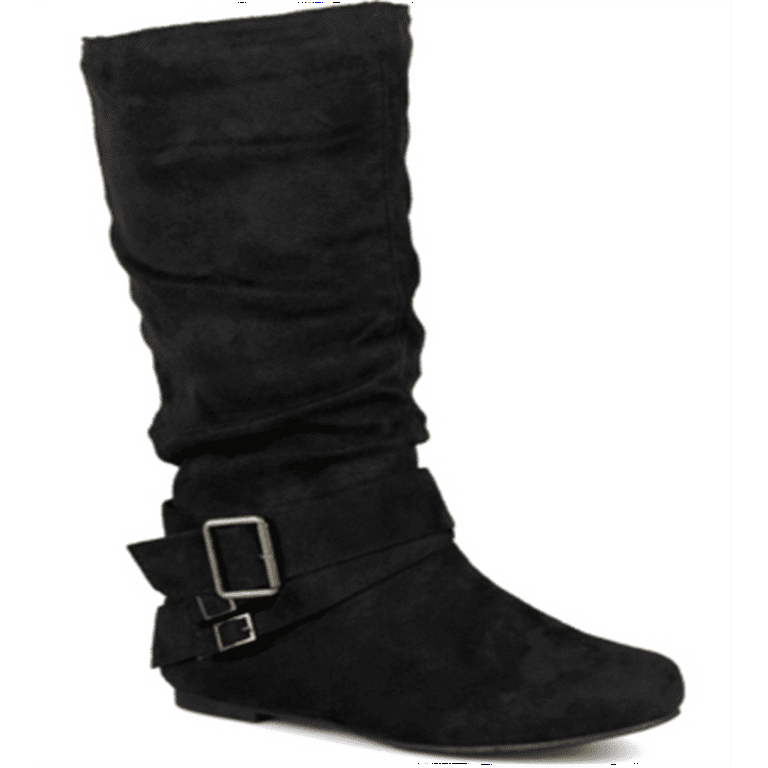 Black wide calf boots size outlet 6