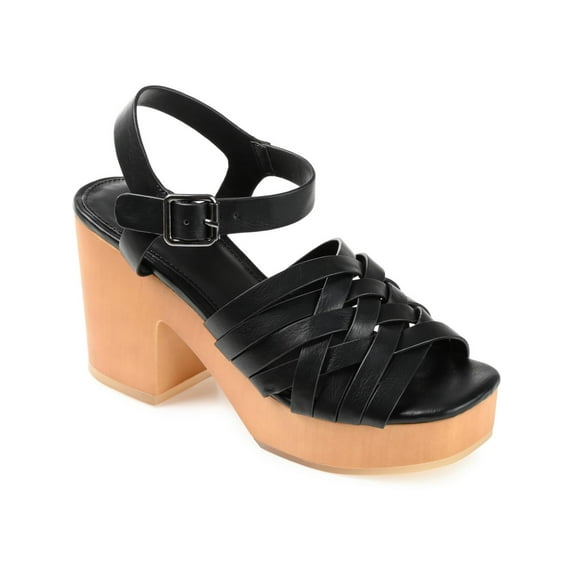 Journee Collection Womens ADDISYN Square toe Pump Block Heels