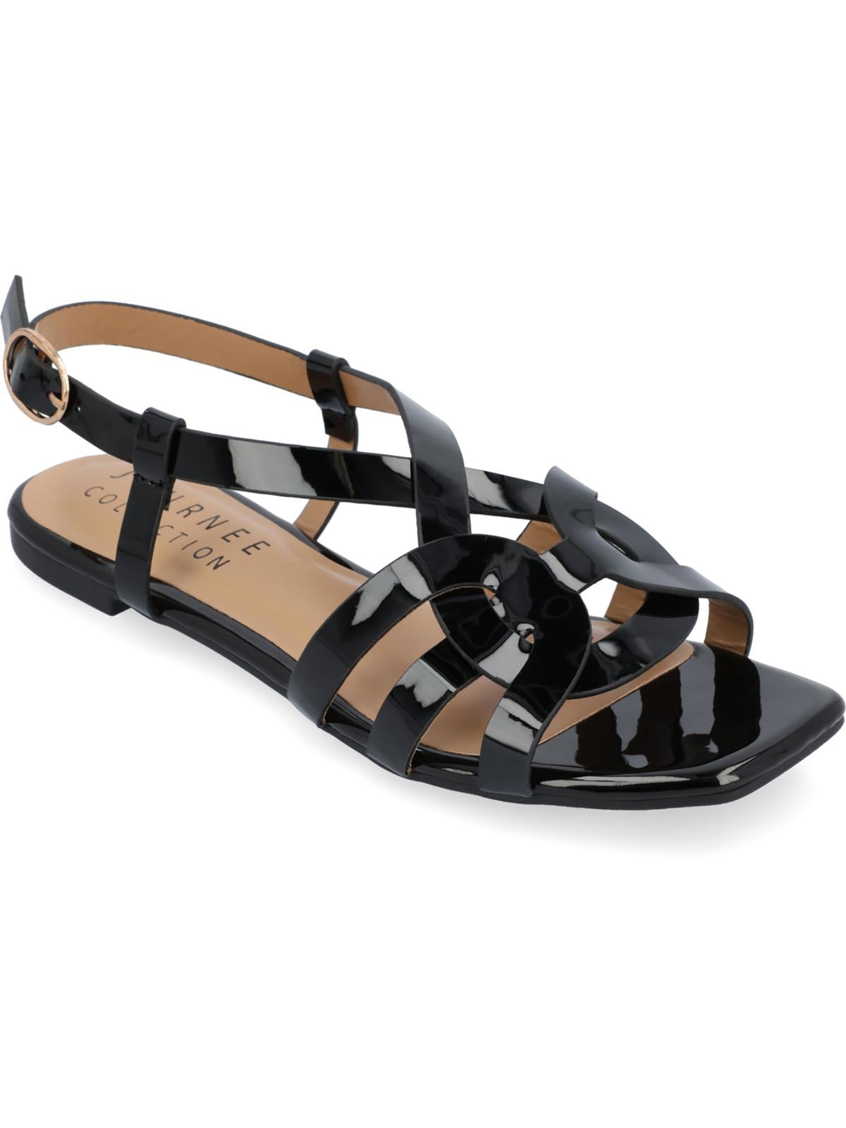 Journee Collection Womens ALORRA Cushioned Footbed Open Toe Flatform Sandals