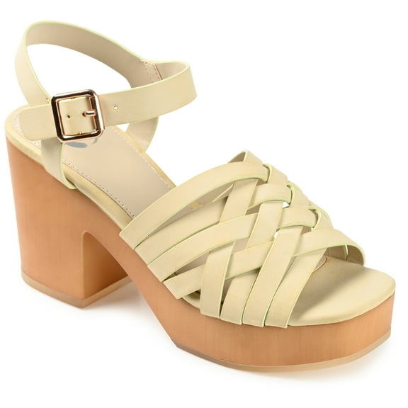 Journee Womens Addisyn Woven Detail Clog Sandals