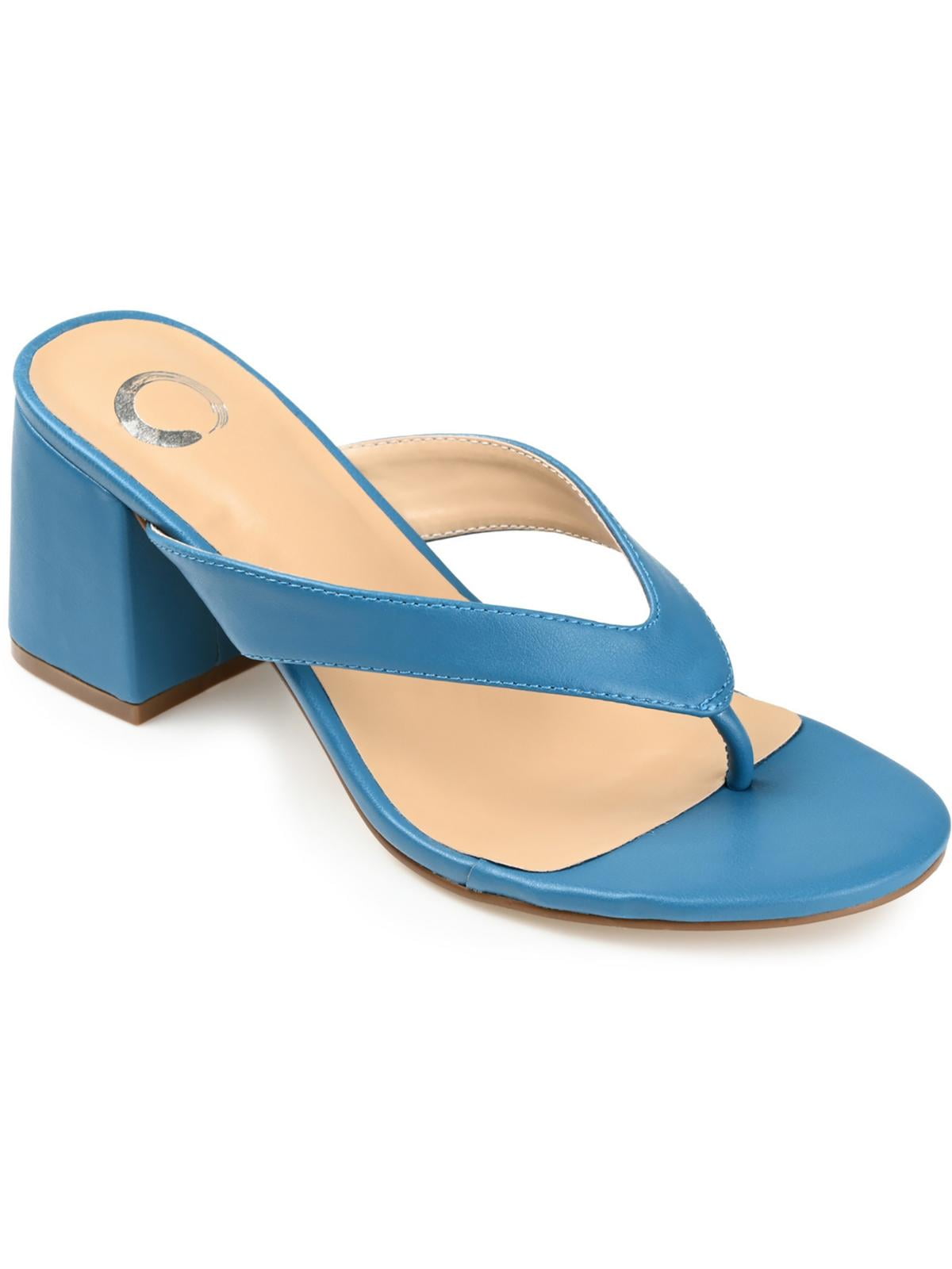 Journee Collection Womens Alika Slip On Block Heel Sandals