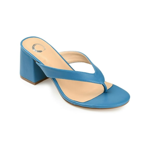 Journee Collection Womens Alika Faux Leather Slip On Heels