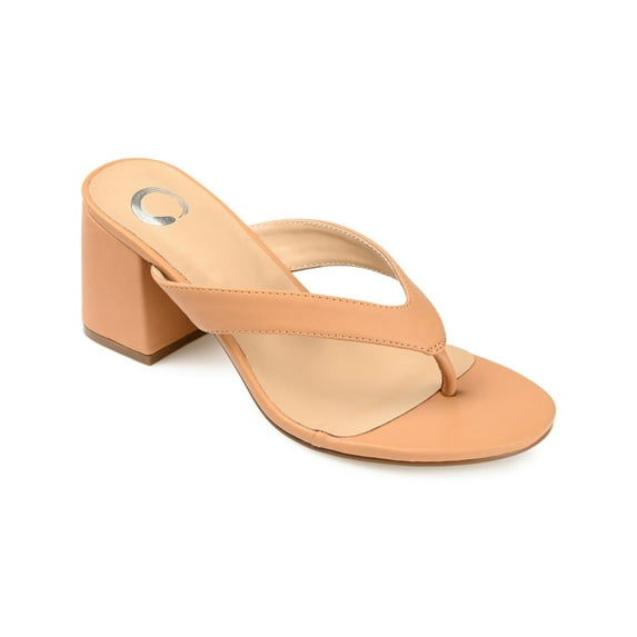 Journee Collection Womens Alika Faux Leather Slip On Heels