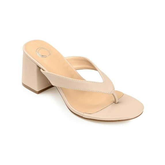 Journee Collection Womens Alika Slip On Block Heel Sandals