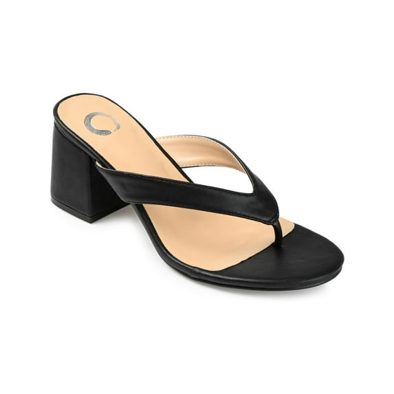 Journee Collection Womens Alika Faux Leather Slip On Heels