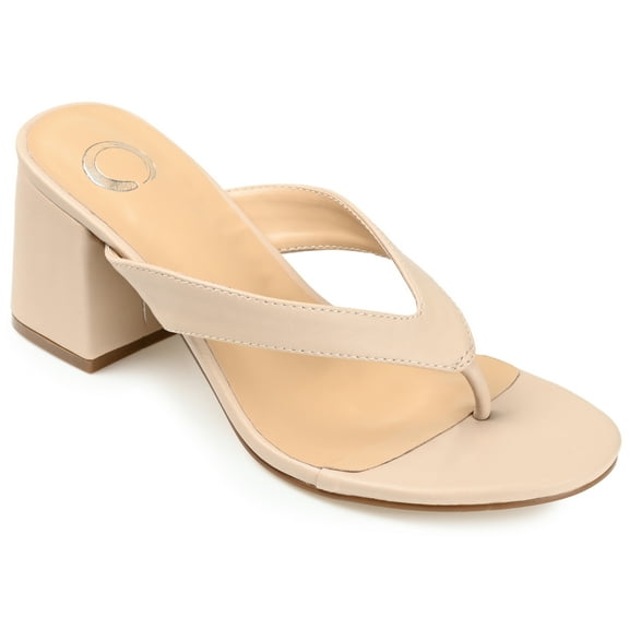 Journee Collection Womens Alika Slip On Block Heel Sandals