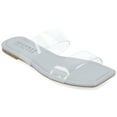thumbnail image 1 of Journee Collection Womens Amata Tru Comfort Foam Lucite Strap Slide Sandals, 1 of 4
