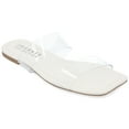 thumbnail image 1 of Journee Collection Womens Amata Tru Comfort Foam Lucite Strap Slide Sandals, 1 of 4