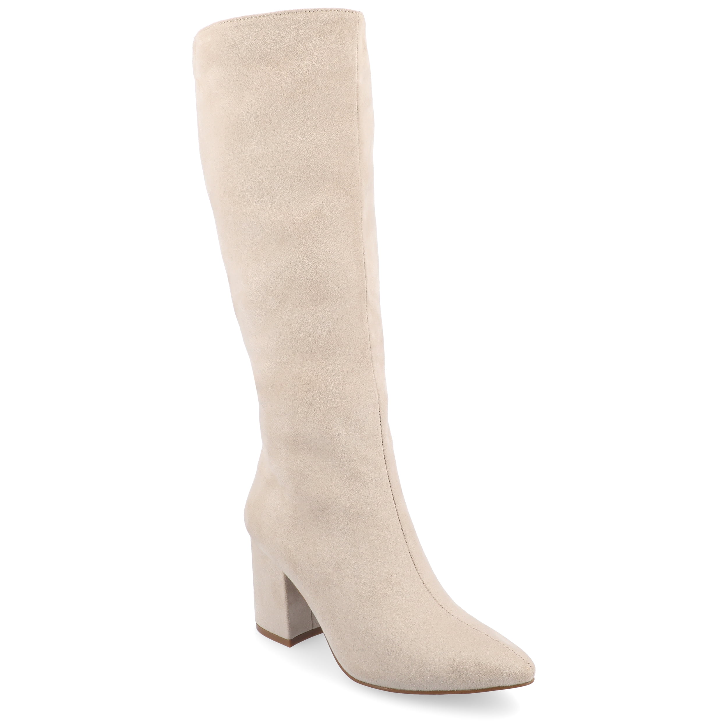 Journee Collection Womens Ameylia Tru Comfort Foam Wide Width Wide Calf Covered Block Heel