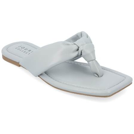 Journee Collection Womens Ares Tru Comfort Foam Light Puff Flip Flop Sandals