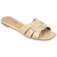 thumbnail image 1 of Journee Womens Arrina Wide Width Slip On Slide Flat Sandals, 1 of 11