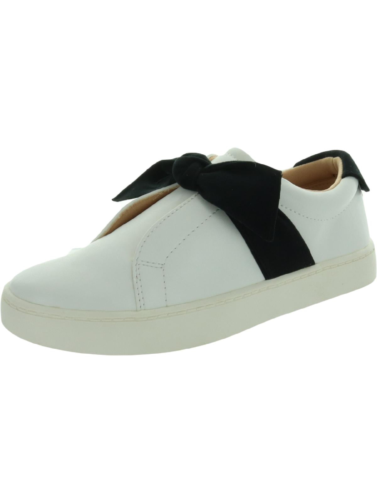 Journee Collection Womens Ash Faux Leather Bow Casual and Fashion Sneakers
