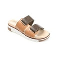 thumbnail image 1 of Journee Collection Womens Ashanti Faux Leather Double Strap Slide Sandals, 1 of 3