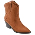 thumbnail image 1 of Journee Collection Womens Becker Pointed Toe Stacked Western Booties, 1 of 7