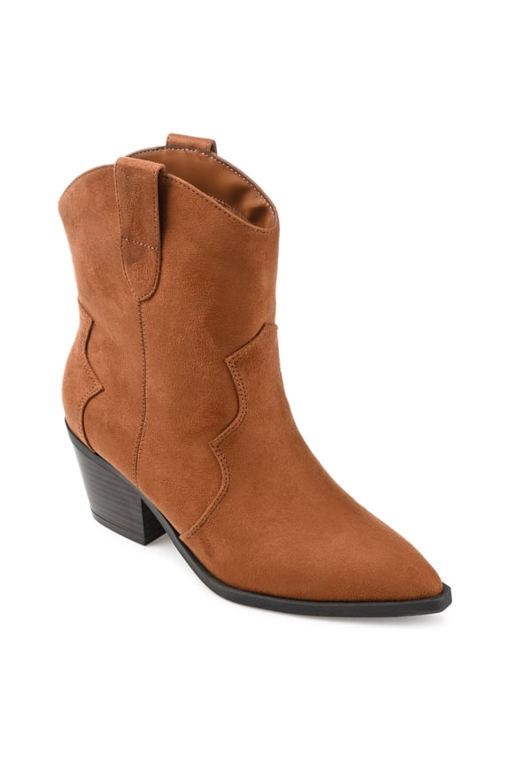 Collection Womens Becker Pointed Toe Stacked Western Booties