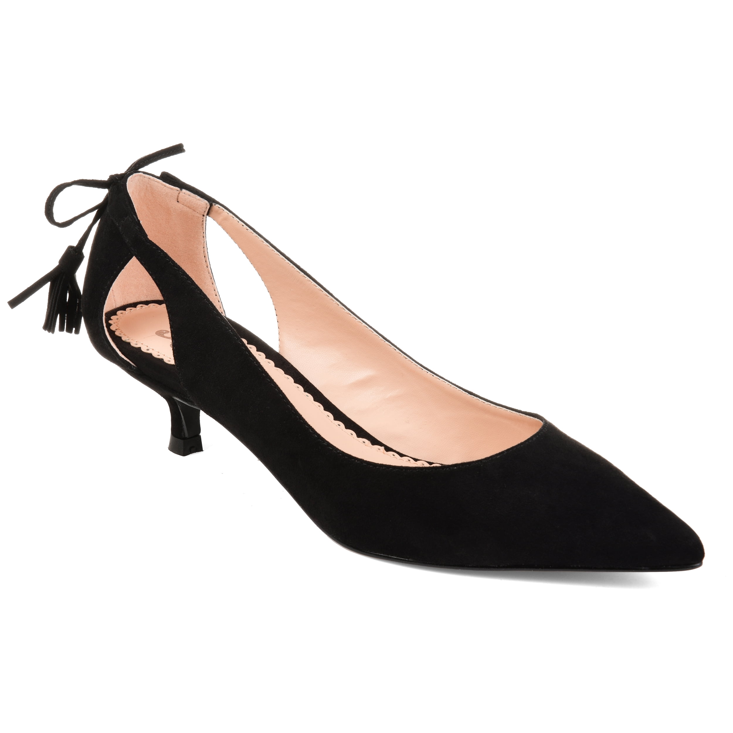 pointed toe kitten heel pumps