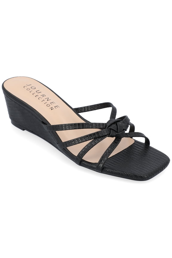 Collection Womens Blayke Multi Strap Slip On Wedge Sandals