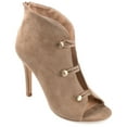 thumbnail image 1 of Journee Collection Womens Brecklin Back Heel Zip Open Toe Stiletto Booties, 1 of 7