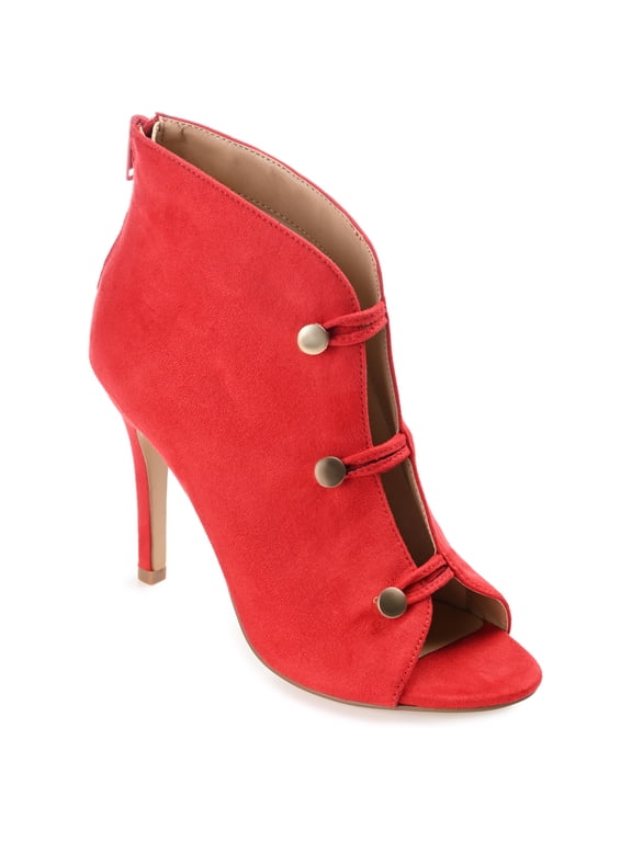 Collection Womens Brecklin Back Heel Zip Open Toe Stiletto Booties
