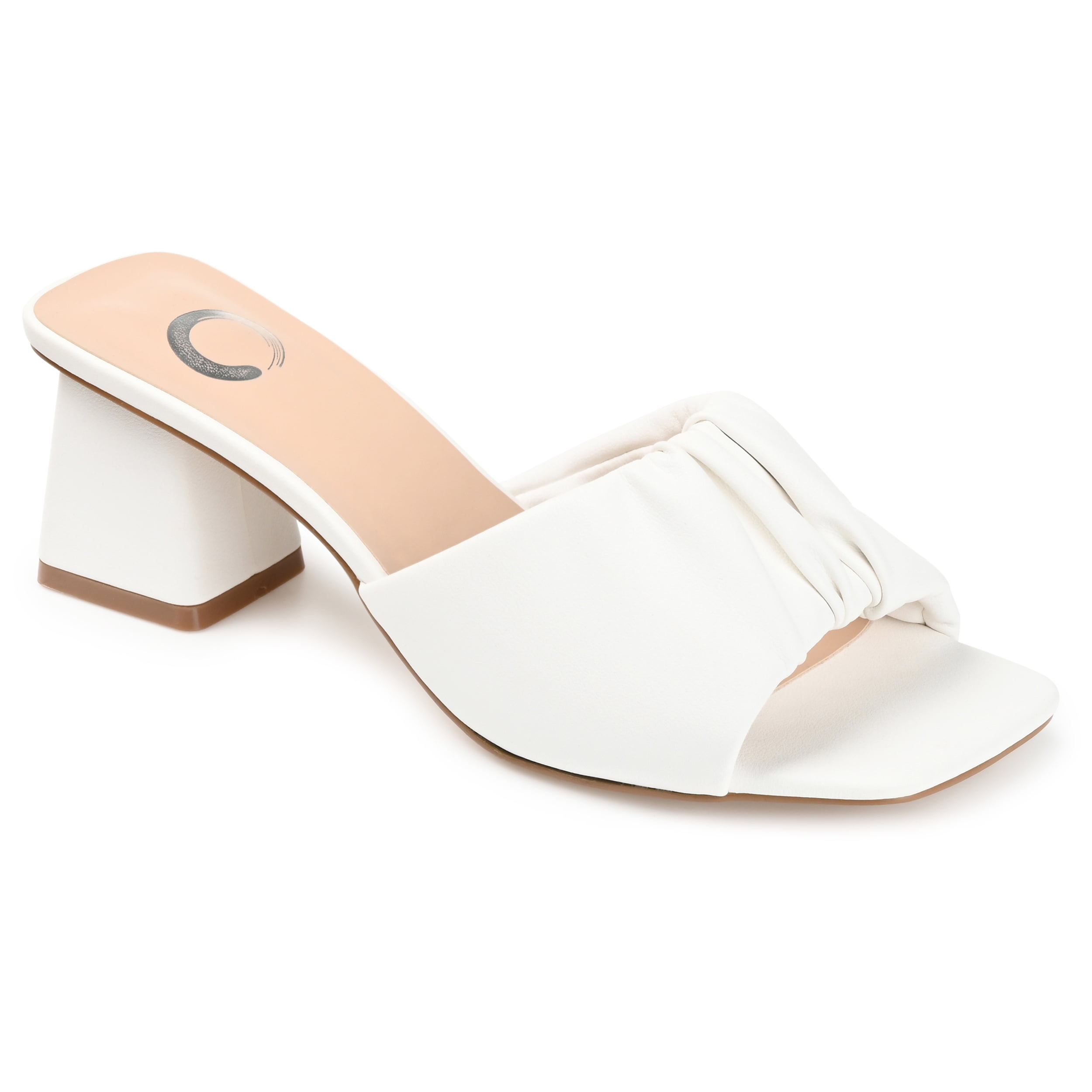 Journee Collection Womens Briarr Open Square Toe Block Heel Sandals