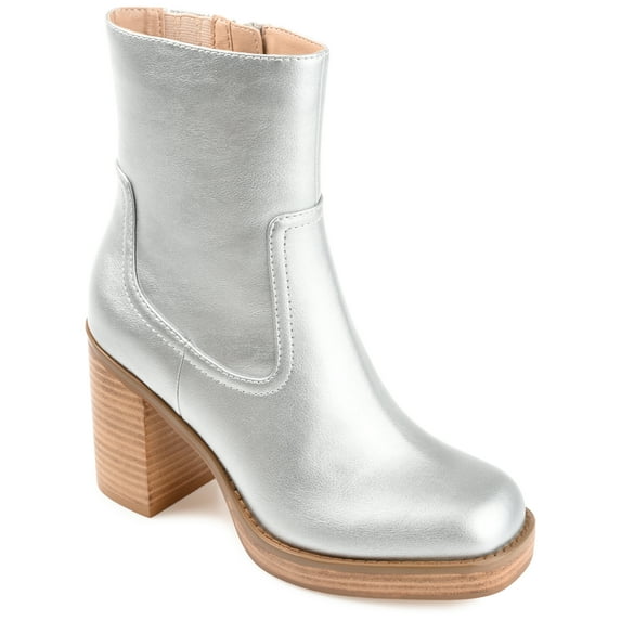 Journee Collection Womens Brittany Tru Comfort Foam Inside Zip Platform Booties