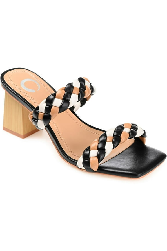 Collection Womens Bronte Square Open Toe Strappy Block Heel