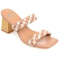 thumbnail image 1 of Journee Collection Womens Bronte Tru Comfort Foam Open Square Toe Block Heel Sandals, 1 of 6
