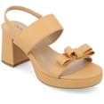 thumbnail image 1 of Journee Collection Womens Brookan Sling Back Covered Block Heel Platform Sandals, 1 of 4