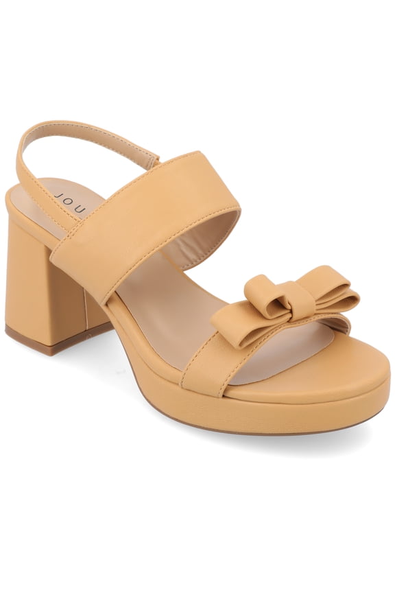 Collection Womens Brookan Sling Back Covered Block Heel Platform Sandals