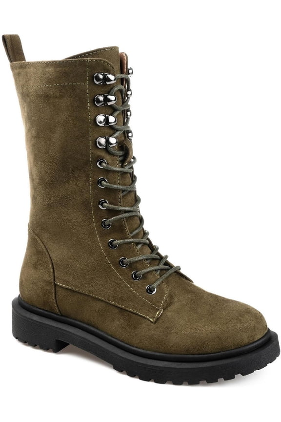 Collection Womens Cadee Zip up Mid calf Combat & Lace-up Boots