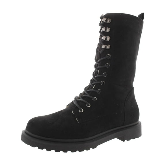 Journee Collection Womens Cadee Zip up Mid calf Combat & Lace-up Boots