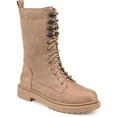 thumbnail image 1 of Journee Collection Womens Cadee Zip up Mid calf Combat & Lace-up Boots, 1 of 3