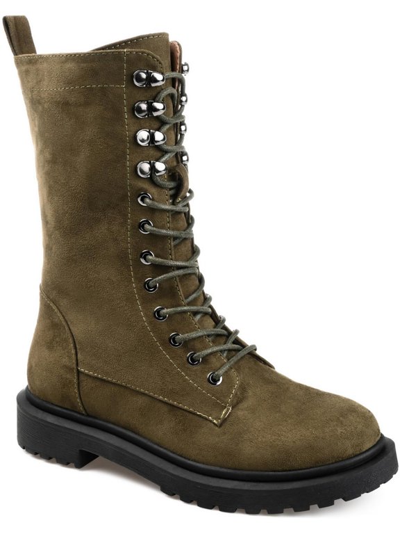 Collection Womens Cadee Zip up Mid calf Combat & Lace-up Boots
