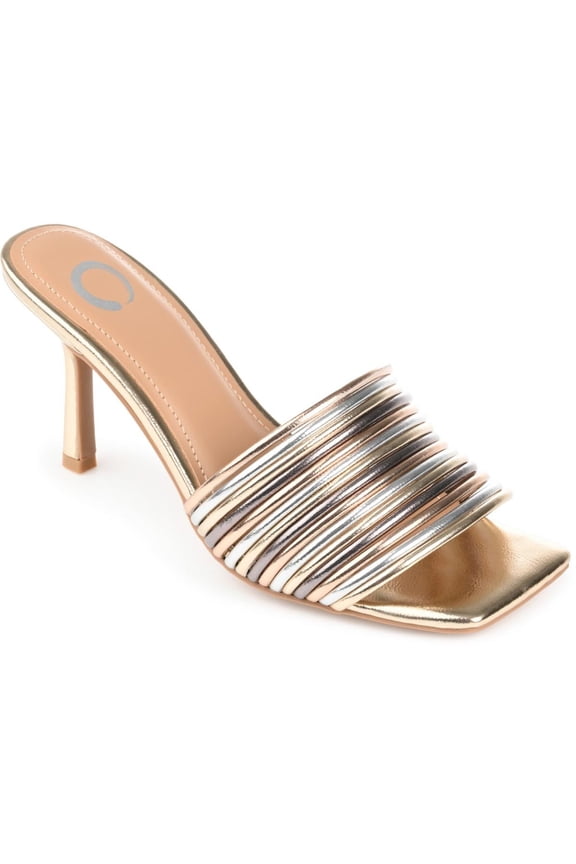 Collection Womens Calliope Faux Leather Slip On Heels
