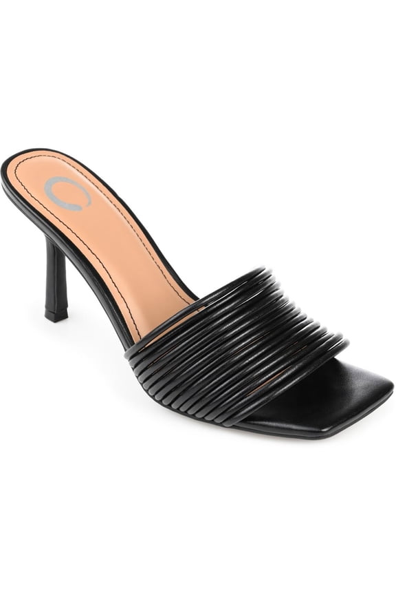 Collection Womens Calliope Faux Leather Slip On Heels