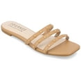 thumbnail image 1 of Journee Collection Womens Camarie Slip On Slide Multi Strap Sandals, 1 of 6