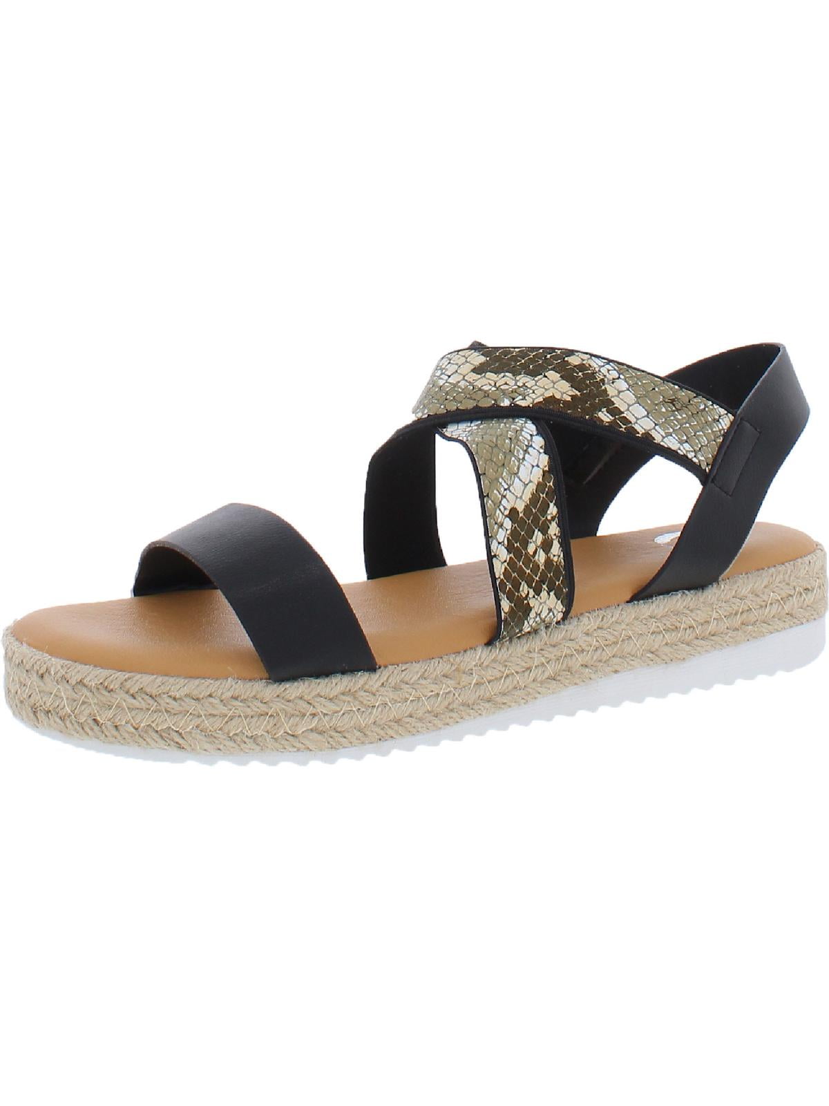 Journee Collection Womens Caroline Faux Leather Snake Print Espadrilles ...
