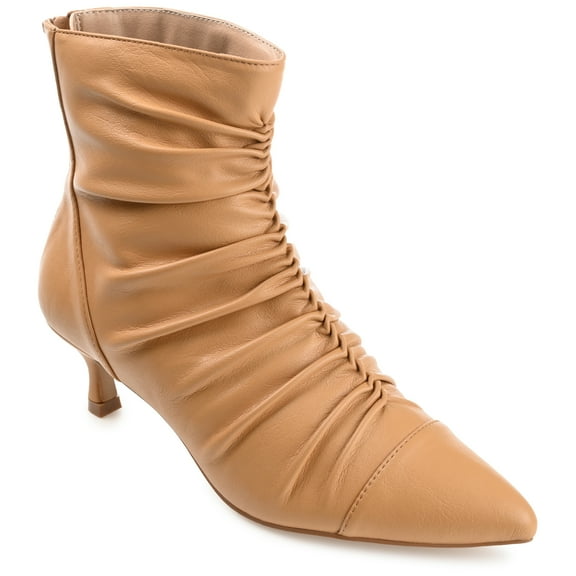 Journee Collection Womens Chevi Pointed Toe Kitten Heel Ankle Booties