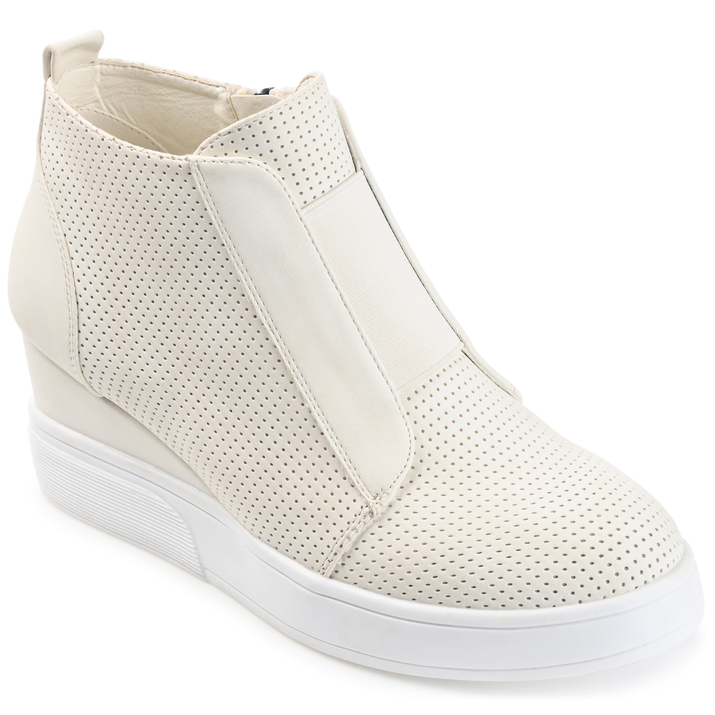 Zip store wedge sneakers