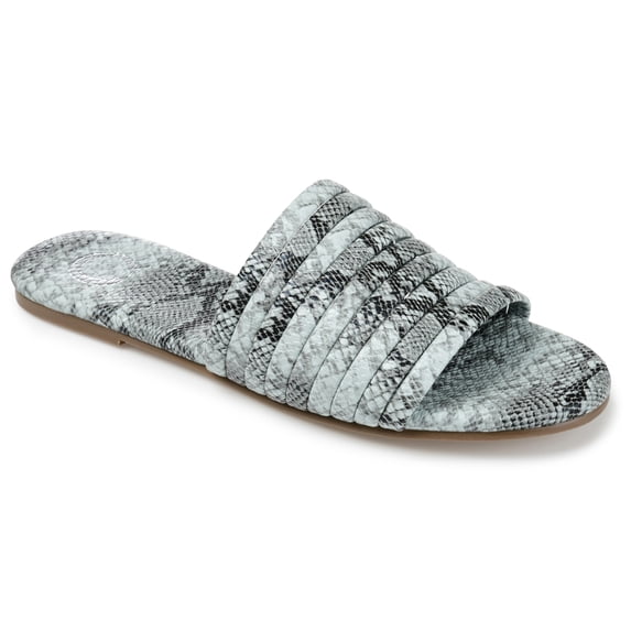 Journee Womens Marisol Multi Strap Slide Sandals