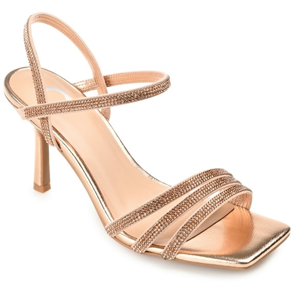 Journee Collection Womens Coraa Tru Comfort Foam Open Toe Mid Stiletto Pumps