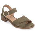 thumbnail image 1 of Journee Collection Womens Cressida Crisscross Strap Stacked Heel Sandals, 1 of 3