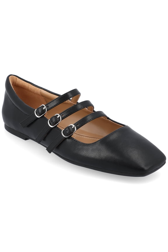 Womens Darlin Multi Strap Square Toe Dress Flats, Widths Available