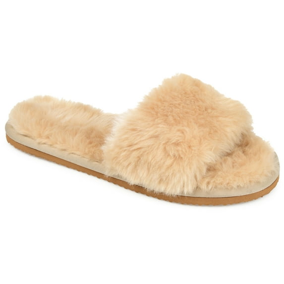 Journee Womens Dawn Comfort Insole Slip On Slide Open Toe Slippers
