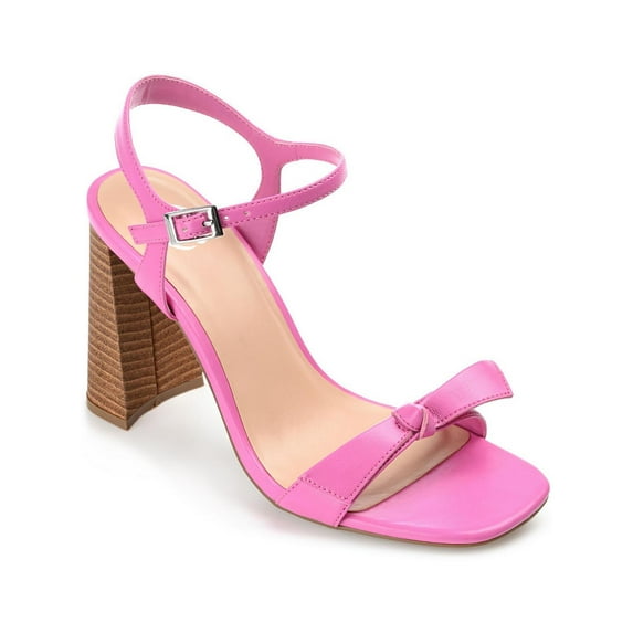 Journee Collection Womens Dianne Faux Leather Ankle Strap Slingback Sandals