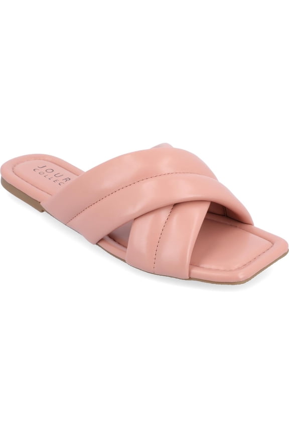 Collection Womens Divyah Tru Comfort Foam Puff Strap Slide Sandals