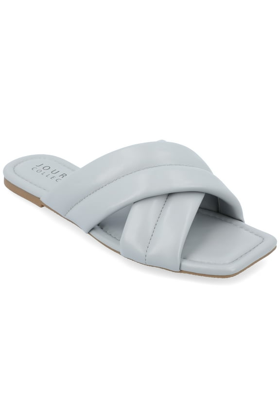 Collection Womens Divyah Tru Comfort Foam Puff Strap Slide Sandals