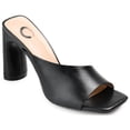 thumbnail image 1 of Journee Collection Womens Dola Open Square Toe D'Orsay Block Heel Sandals, 1 of 6
